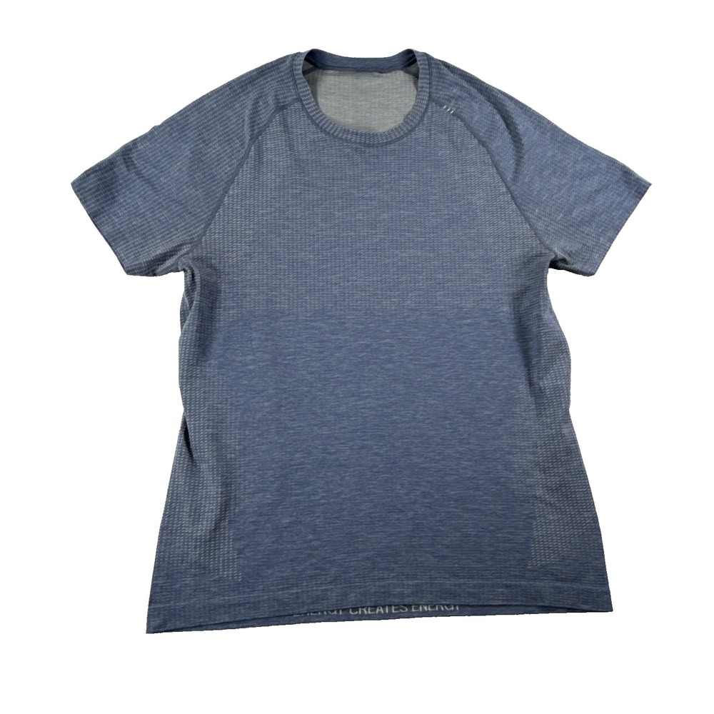 Lululemon Metal Vent Tech Shirt Men's M Blue Short Sleeve Running Gym